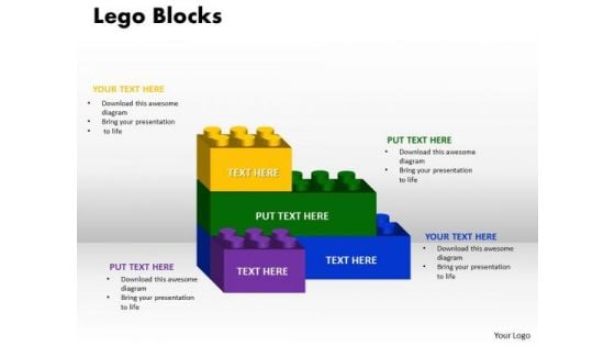 Business Finance Strategy Development Lego Blocks 4 Strategy Diagram