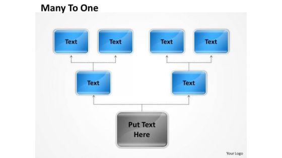 Business Finance Strategy Development Many To One Business Diagram