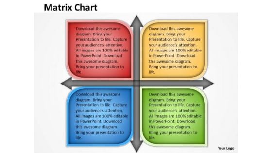 Business Finance Strategy Development Matrix Chart Business Diagram