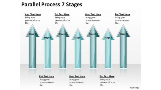 Business Finance Strategy Development Parallel Process 7 Stages Business Diagram