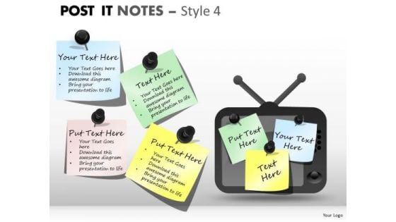 Business Finance Strategy Development Post It Notes Style 4 Business Cycle Diagram