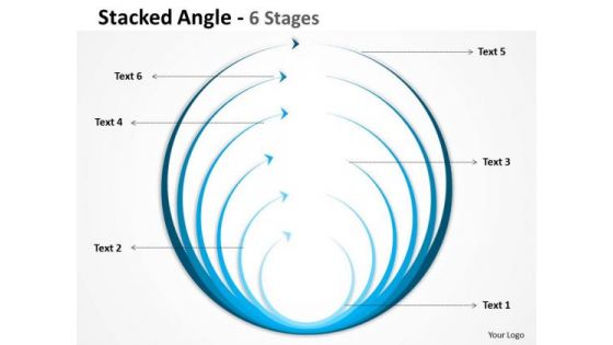 Business Finance Strategy Development Stacked Angle Blue Round Shapes Sales Diagram