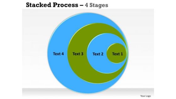 Business Finance Strategy Development Stacked Process 4 Stages Sales Diagram