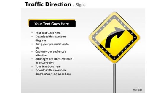 Business Finance Strategy Development Traffic Direction Signs Sales Diagram