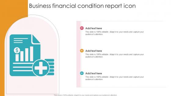 Business Financial Condition Report Icon Elements Pdf