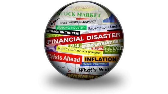 Business Financial Disaster PowerPoint Icon C