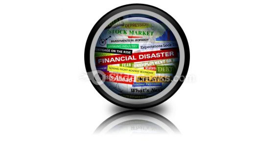 Business Financial Disaster PowerPoint Icon Cc