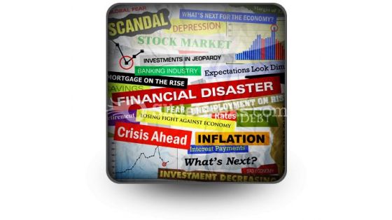 Business Financial Disaster PowerPoint Icon S