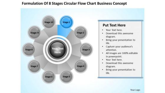 Business Flow Chart Concept PowerPoint Templates Backgrounds For Slides