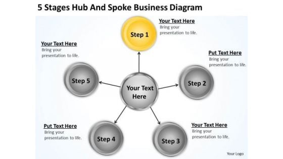 Business Flow Diagram Example PowerPoint Templates Free Download Ppt Slides