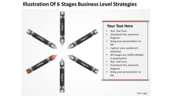 Business Flow Diagram Illustration Of 6 Stages Level Strategies Ppt PowerPoint Template