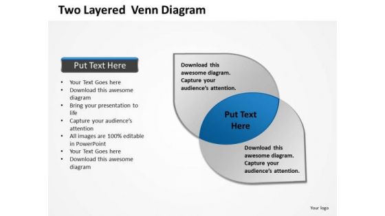 Business Flow Diagram Layered Venn PowerPoint Templates Backgrounds For Slides