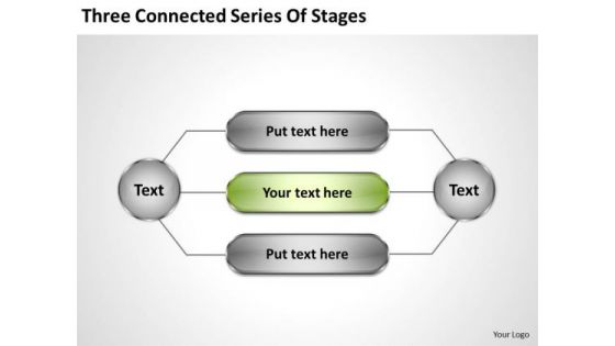 Business Flow Diagram Series Of Stages PowerPoint Templates Backgrounds For Slide