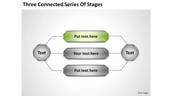 Business Flow Diagram Series Of Stages PowerPoint Templates Backgrounds For Slides