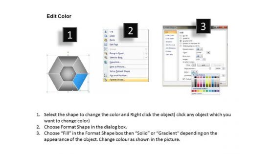 Business Flow Diagram Six Sided Multicolor Hexagon Ppt PowerPoint Templates