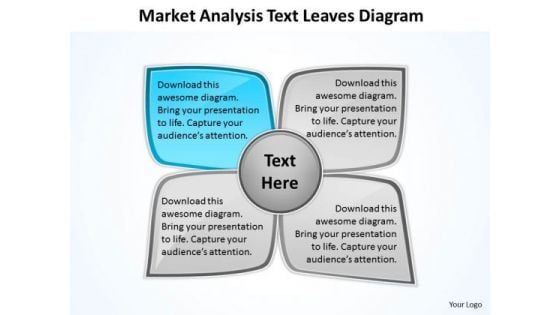 Business Flow Diagrams Market Analysis Text Leaves Ppt PowerPoint Slides