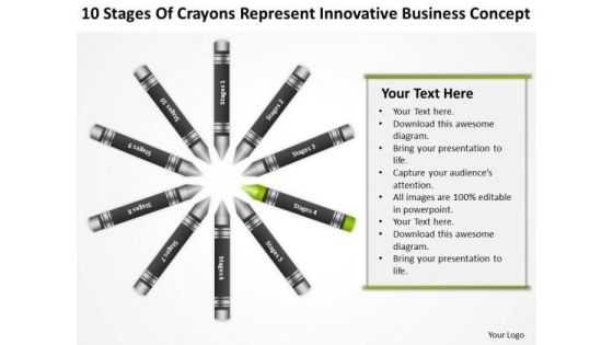 Business Flow Diagrams Of Crayons Represent Innovative Concept PowerPoint Slide