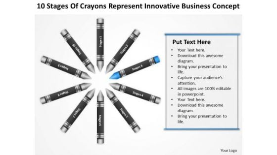 Business Flow Diagrams Of Crayons Represent Innovative Concept Ppt PowerPoint Slide