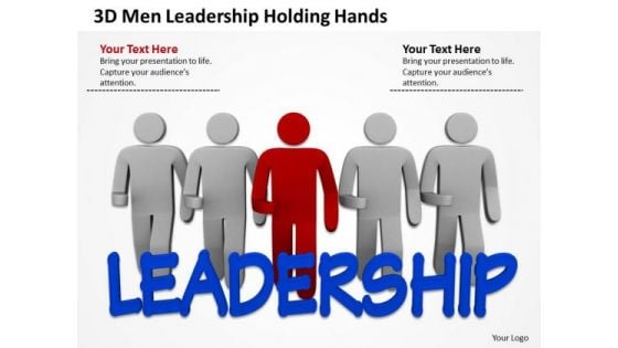 Business Flowchart Examples 3d Men Leadership Holding Hands PowerPoint Templates