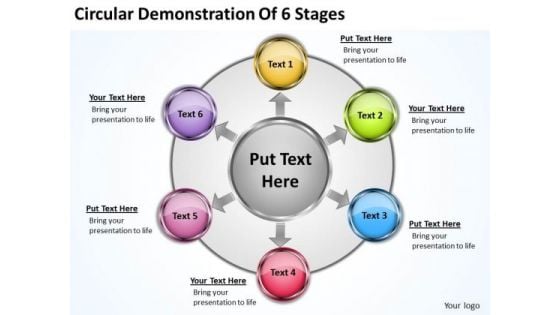 Business Flowchart Examples Of 6 Stages PowerPoint Templates Ppt Backgrounds For Slides