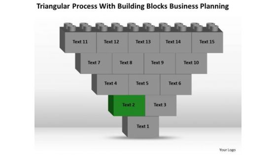 Business Flowchart Process With Building Blocks Planning Ppt PowerPoint Slides