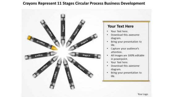 Business Flowcharts 11 Stages Circular Process Development Ppt 10 PowerPoint Templates