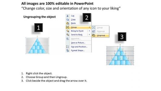 Business Framework Building Blocks In A Pyramid PowerPoint Presentation