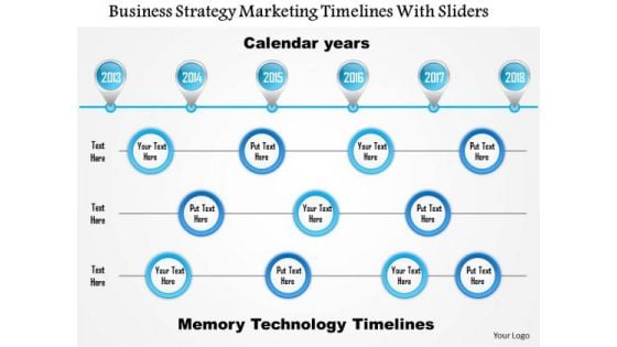 Business Framework Business Strategy Marketing Timelines With Sliders PowerPoint Presentation