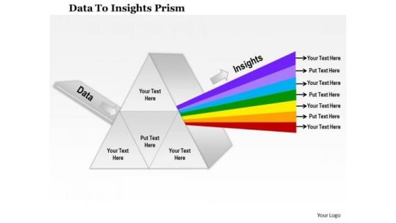 Business Framework Data To Insights Prism PowerPoint Presentation