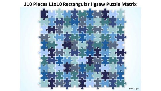 Business Framework Model 110 Pieces 11x10 Rectangular Jigsaw Puzzle Matrix Strategy Diagram