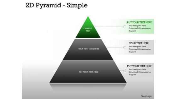 Business Framework Model 2d Pyramid With Simple Structre Business Diagram