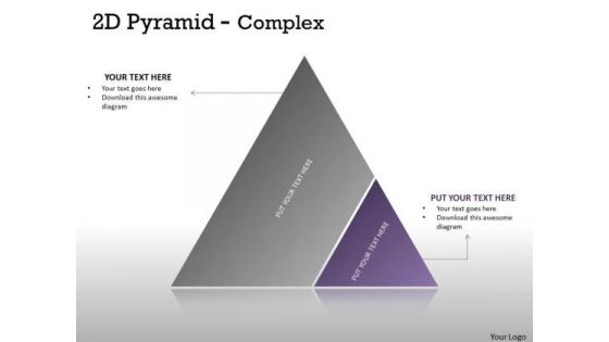 Business Framework Model 2d Pyramid With Two Stages Strategy Diagram