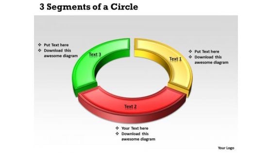 Business Framework Model 3 Segments Of A Circle Strategic Management