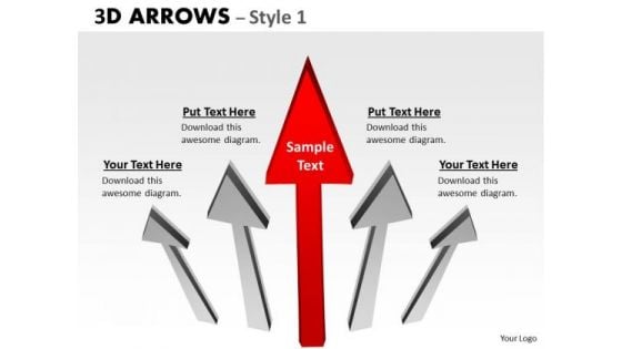 Business Framework Model 3d Arrows Style 1 Marketing Diagram