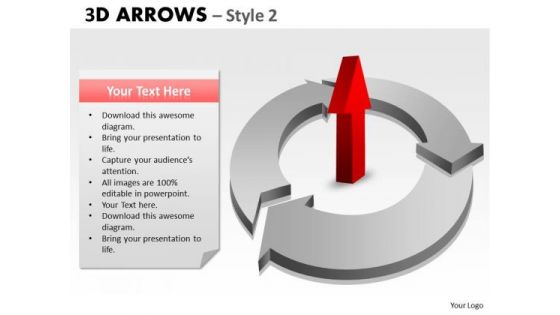 Business Framework Model 3d Arrows Style 2 Marketing Diagram