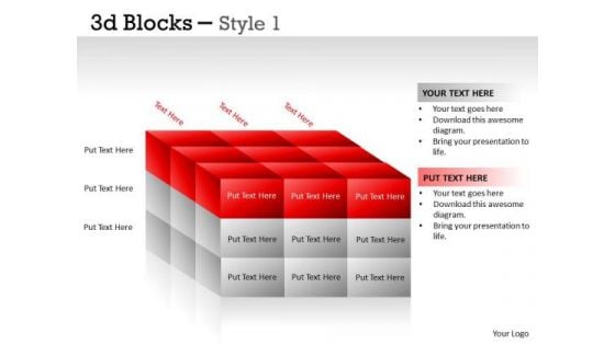 Business Framework Model 3d Blocks Style Strategic Management