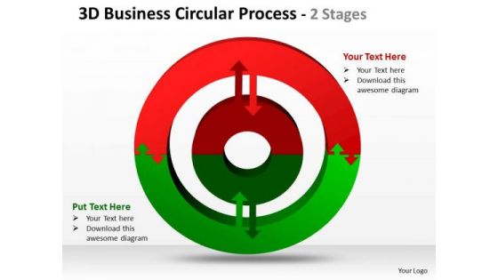 Business Framework Model 3d Business Circular Diagram Process 2 Stages Sales Diagram