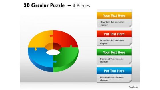 Business Framework Model 3d Circular Puzzle Diagram Business Diagram