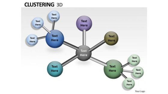 Business Framework Model 3d Clustering Chart Marketing Diagram