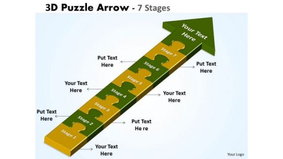 Business Framework Model 3d Puzzle Arrow 7 Stages Sales Diagram Business Framework Model 3d Puzzle Arrow 7 Stages Sales Diagram