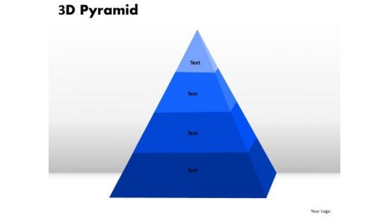 Business Framework Model 3d Pyramid For Marketing Process Sales Diagram