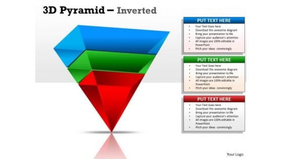 Business Framework Model 3d Pyramid Inverted Design Marketing Diagram