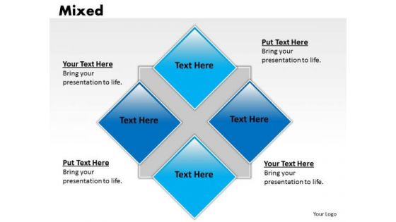 Business Framework Model 4 Staged Mixed Diagram Consulting Diagram