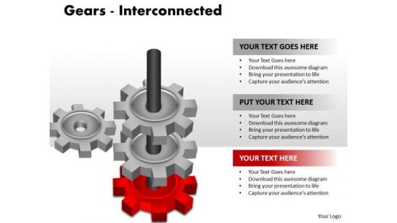 Business Framework Model 7 Gears Interconnected Sales Diagram