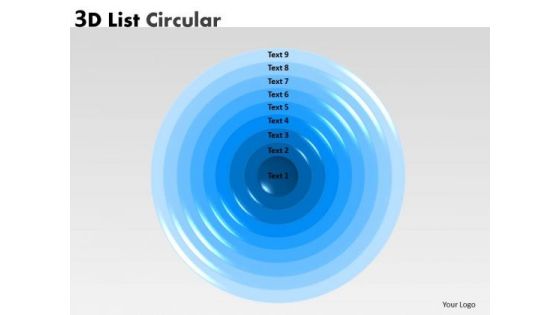 Business Framework Model 9 Staged Circular Chart Strategic Management