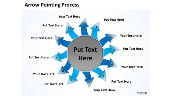 Business Framework Model Arrow Pointing Process Business Diagram