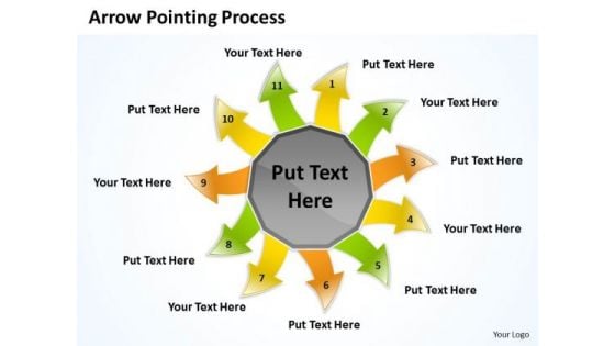 Business Framework Model Arrow Pointing Process Strategy Diagram