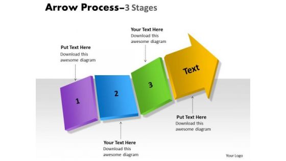 Business Framework Model Arrow Process 3 Stages Business Diagram