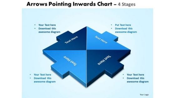 Business Framework Model Arrows Pointing Inwards Chart 4 Business Diagram