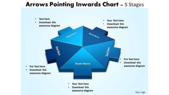 Business Framework Model Arrows Pointing Inwards Chart 4 Strategy Diagram